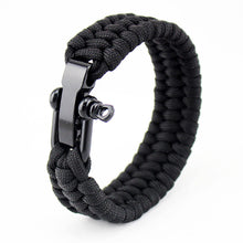 Load image into Gallery viewer, Paracord Survival Bracelet with Adjustable D Shackle